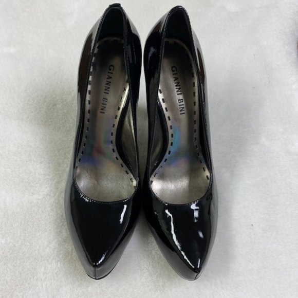 Gianni Bini Patent Leather Platform Stiletto Heels, LIKE NEW, size 8M - Picture 2 of 11